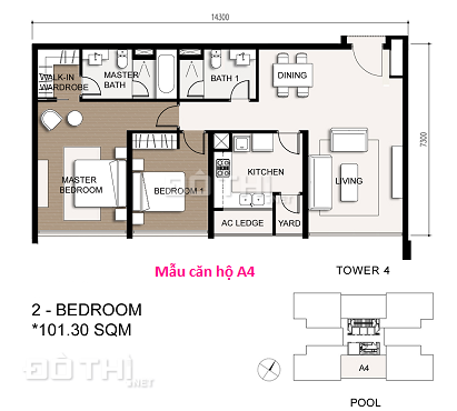 Bán gấp căn hộ Vista An Phú, 2 phòng ngủ, 101.5m2, nhà đẹp, full nội thất
