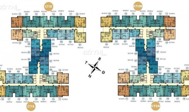 Em cần bán căn 58.28m2, CT1B-606 hướng Đông Bắc, giá 1.265 tỷ. Lh: 09345 989 36