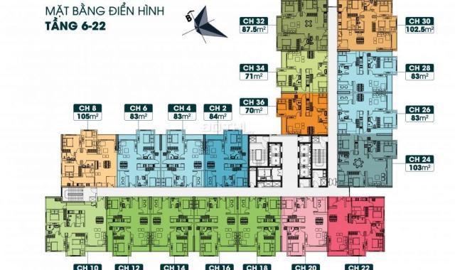 Bán căn hộ chung cư tại dự án TSG Lotus Sài Đồng, Long Biên, diện tích 86m2, giá 25 triệu/m2