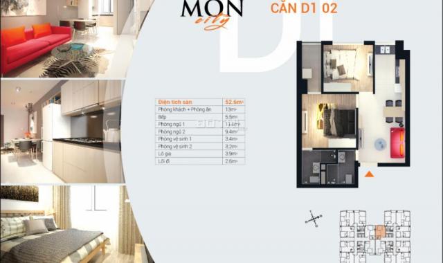 Cần tiền bán gấp căn hộ chung cư 52.6m2 - HD Mon (Mon City), Mỹ Đình