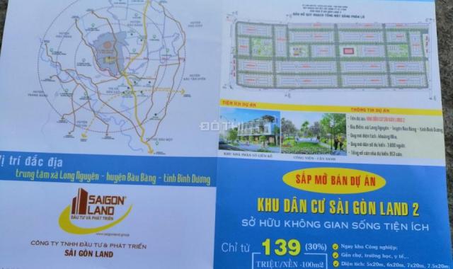 Đất nền khu đô thị Center 3 giá chỉ 500tr, xã Long Nguyên, H. Bàu Bàng