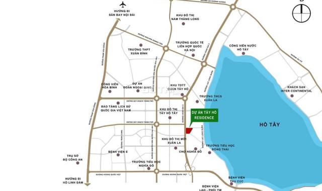 Dự án Tây Hồ Residence mặt đường Võ Chí Công, 2,8 tỷ - 2 PN, 3,2 tỷ - 3 PN, tặng 200tr