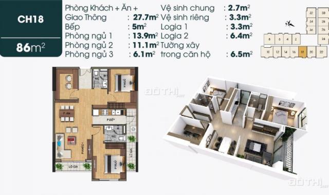 Chỉ từ 2 tỷ cho một căn hộ chung cư cao cấp 86m2, full nội thất tại phố Sài Đồng, Long Biên