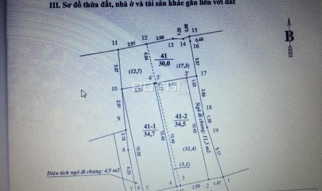 Bán đất dân 30m2 + 11,3m2, hướng Đông, P. Văn Quán, Q. Hà Đông, TP. Hà Nội, 0962994492