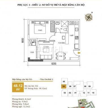 Bán căn hộ HaDo Centrosa Garden diện tích 53.36 m2 1PN + 1 giá 3.15 tỷ thấp nhất thị trường