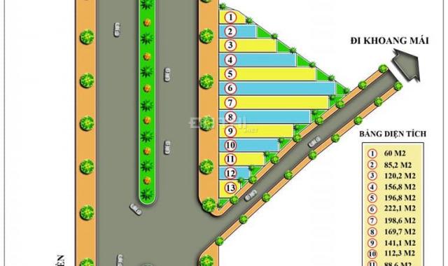 Bán đất mặt đường đôi Láng Hòa Lạc, khu Đồng Trúc, nhà máy in tiền, giá 14 triệu/m2, DT 198m2