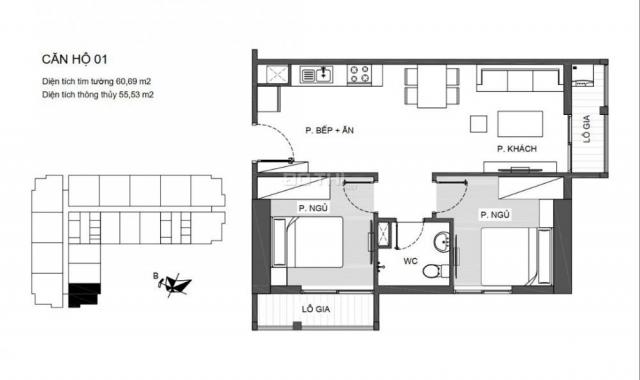 Bán căn hộ chung cư tại phố Trần Bình, Nam Từ Liêm, Hà Nội, diện tích 54m2, giá 26 tr/m2