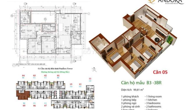 Mở bán chung cư Pandora Thanh Xuân 78m2 - 140m2, 2 - 3 PN, CK ngay 2% - 5%, bốc thăm SH