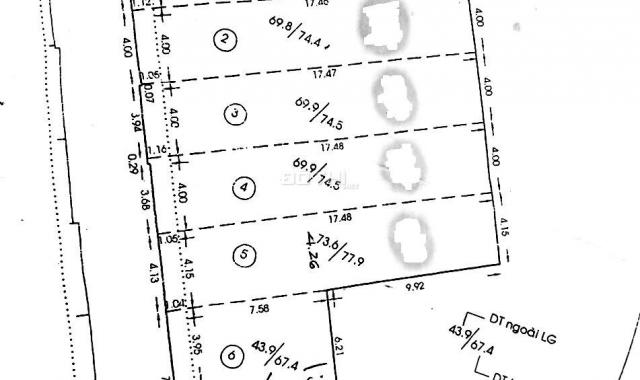 Bán 2 lô đất hẻm 12 Hoàng Hoa Thám, P7. DT 4x18,7m, 70m2