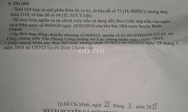 Bán đất tại đường Bùi Thanh Khiết, Tân Túc, Bình Chánh, Hồ Chí Minh, diện tích 105m2, giá 1.3 tỷ