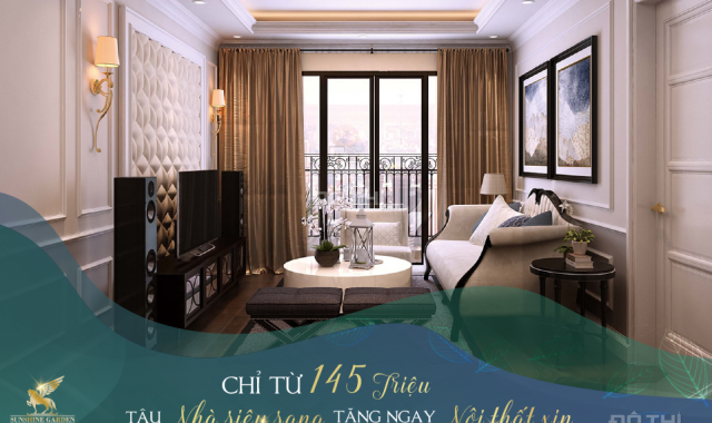 Sunshine Garden chiết khấu 8%, tặng gói nội thất 150tr, miễn phí 2 năm DV, vay 75% GTCH, LS 0%