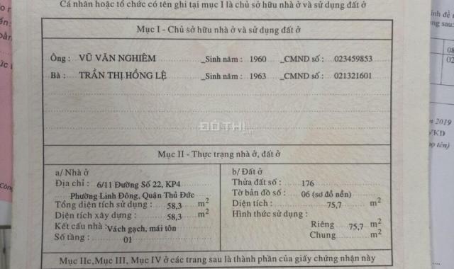 Bán đất góc 2 mặt tiền hẻm xe hơi DT 76m2 (6.25x12m) giá 3.8 tỷ đường 22 - Linh Đông - Thủ Đức