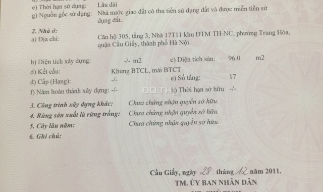 Bán căn góc 96m2 chung cư Trung Hòa Nhân Chính, tặng NT, giá tốt