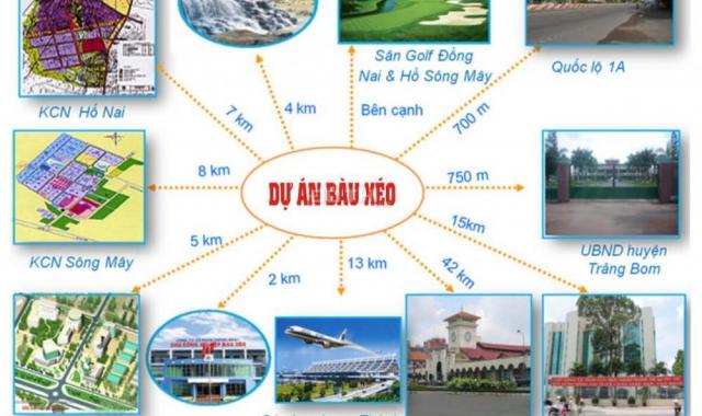 Mở bán dự án khu dân cư Bàu Xéo giai đoạn 2 thị trấn Trảng Bom, Đồng Nai, mặt tiền Quốc Lộ 1A