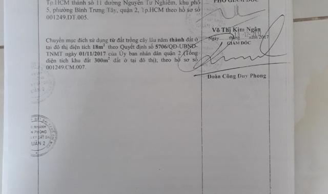 Chính chủ bán nhà hai mặt tiền tại đường Nguyễn Tư Nghiêm, Quận 02, DT 304,6m2, LH 0918671886