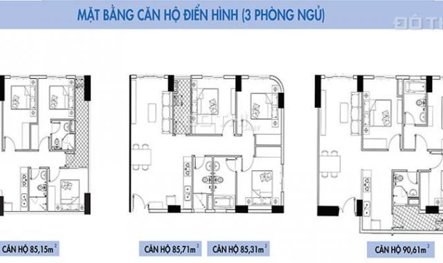 Căn hộ chính chủ đầu tư, thanh toán 25% kí HĐMB ngay, 85m2, 3PN mặt tiền Cao Lỗ