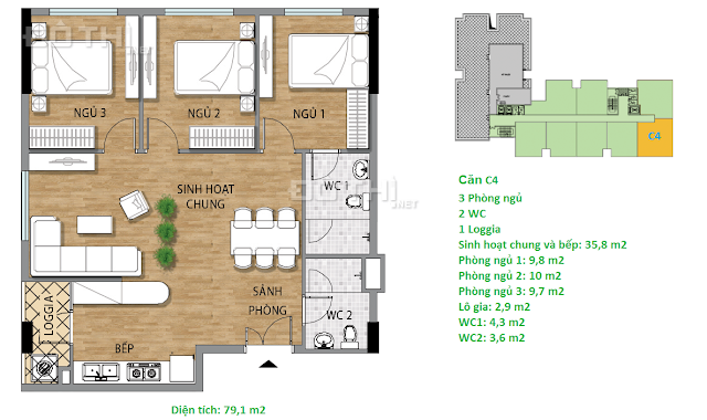 Bán 5 căn hộ Valencia Garden, BC Đông Nam, 2PN, giá 1,4 tỷ, hỗ trợ LS 0%, CK 5% giá bán