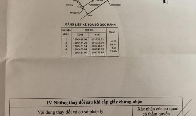 4.1 tỷ, 80.7m2 (4.3x19), khu đông dân cư, đường 7m, hẻm thông một sẹc An Phú Đông 9 ngay cầu Đất Sé