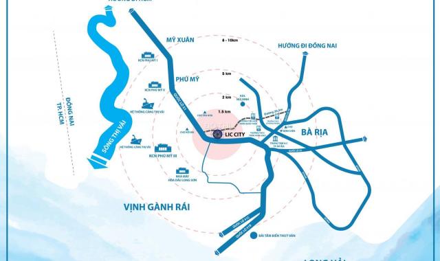 Mở bán đợt 1 dự án Lic City Phú Mỹ gần cảng Cái Mép lớn nhất KV Đông Nam Á, chỉ 800tr/nền(VAT)
