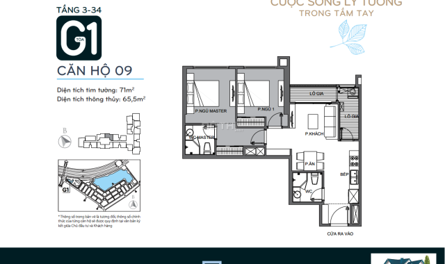 Chính chủ bán chung cư cao cấp Vinhomes Green Bay 2 ngủ, 2WC hướng đẹp TTHNQG