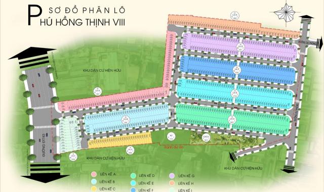 Bán đất nền dự án tại dự án KDC Phú Hồng Thịnh 8, Thuận An, Bình Dương, DT 60m2, giá 21 tr/m2