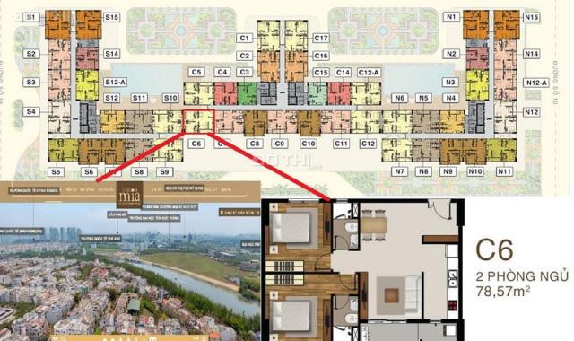 Bán căn hộ C6 tầng 15 dự án Saigon Mia, giá 3,2 tỷ, mặt tiền 9A. LH 0961712831