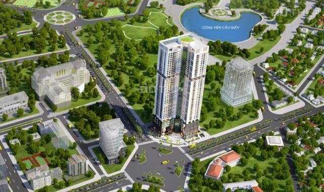 Bán căn hộ 3PN, view hồ điều và công viên, TT quận Cầu Giấy, giá chỉ 3,7 tỷ