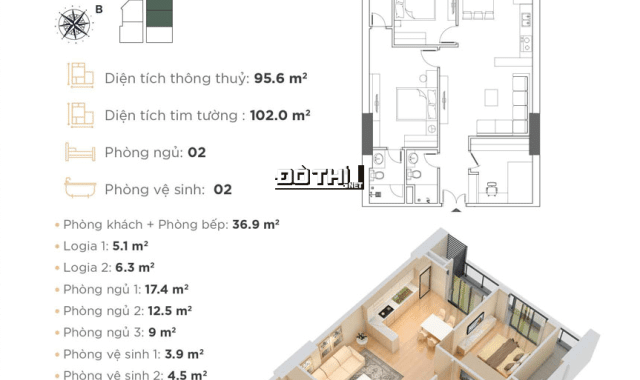 Bán căn hộ 3PN, view hồ điều và công viên, TT quận Cầu Giấy, giá chỉ 3,7 tỷ