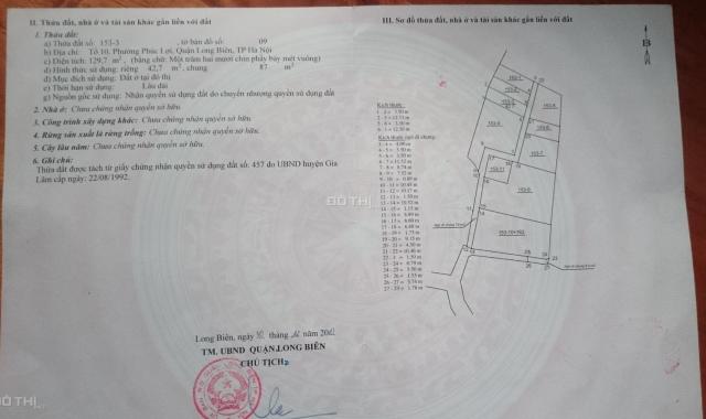 Bán nhanh lô đất 2 mặt tiền tại Phúc Lợi, Long Biên, diện tích 42,7m2, giá 25 triệu/m2