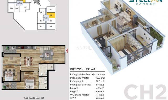 Bán suất ngoại giao căn 93.1 m2 tại Stellar 2.5 tỷ + trần 3.1m + Hành lang 2.9m, LH 0988.476.334