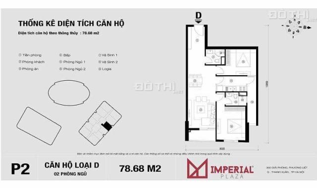 Bán căn hộ 83m2 Imperial Plaza 360 Giải Phóng, Thanh Xuân, view đẹp. LH 0912809805