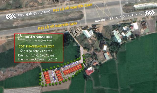 Bán đất tại đường Võ Nguyên Giáp, Xã Diên Toàn, Diên Khánh, Khánh Hòa, DT 82m2, giá 881 triệu