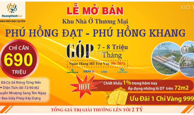 Đất chợ Phú Phong nằm ngay MT ĐT 743, đã có sổ, ngân hàng hỗ trợ 50-70%, LH ngay: 0979.774.151