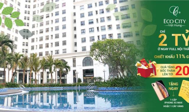 Căn hộ cao cấp Eco City Việt Hưng, chìa khóa trao tay, nhận ngay quà tặng - CK 11%. LH 086 286 7887
