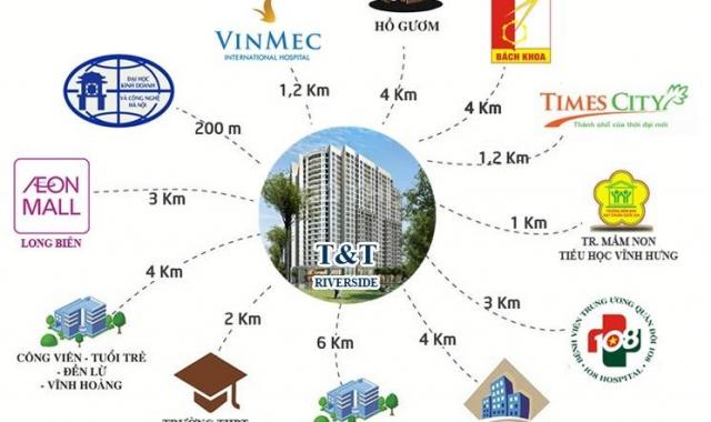 Bán căn hộ chung cư tại dự án T&T Riverview, Hoàng Mai, Hà Nội, diện tích 76,7m2, giá 27 triệu/m2
