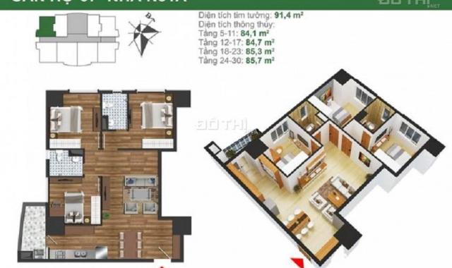 Bán căn hộ chung cư tại khu nhà ở Quân Đội K35 Tân Mai - Quận Hoàng Mai. Giá 24 tr/m2