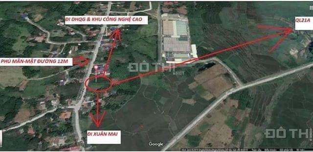 Bán đất tại xã Phú Mãn, Quốc Oai, Hà Nội diện tích 85m2, giá 637tr