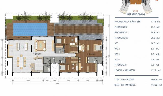 Bán penthouse view Panaroma Q1 giá Q5, 4 PN sân vườn 150m2, giá gốc CĐT, TM riêng. 0903328885
