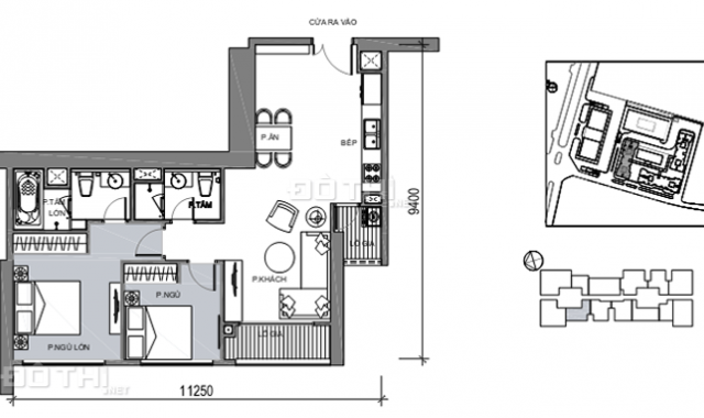 Bán căn hộ 2 phòng ngủ, M3-4208 Vinhomes Metropolis 29 Liễu Giai