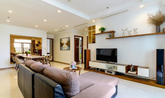 Bán căn hộ Vinhomes Central Park 133m2, 4 PN, giá 9.5 tỷ, đầy đủ nội thất, view sông trực diện