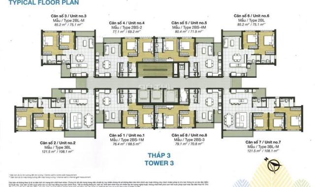Bán căn hộ chung cư 3PN, 121m2, tại dự án Palm Heights, Quận 2, LH 0903147772