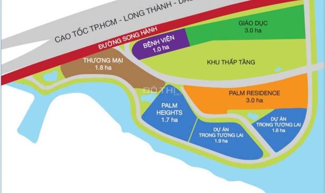 Bán căn hộ chung cư 3PN, 121m2, tại dự án Palm Heights, Quận 2, LH 0903147772