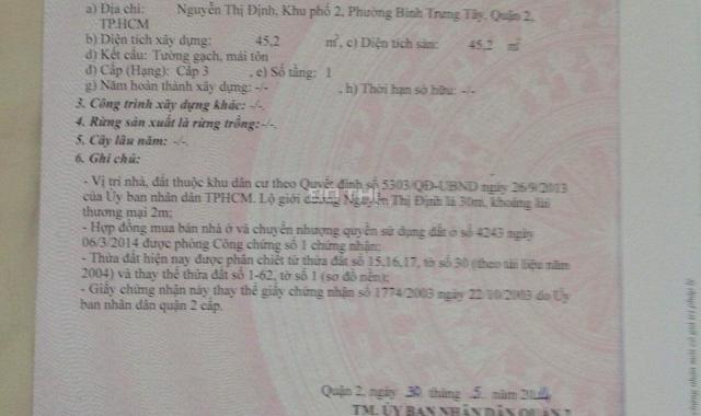 Bán nhà mặt đường Nguyễn Thị Định, gần siêu thị điện máy (239m2), 110 triệu/m2