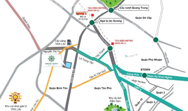 Hot, Green Town Bình Tân giá chỉ từ 1,7 tỷ 2 phòng ngủ, 2 WC. LH: 0395119893