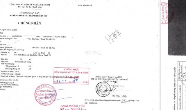 Ngân hàng bán đấu giá nhà đất phố Triều Khúc, Thanh Trì, Hà Nội - 50m2, ô tô đỗ cửa - 2.3 tỷ