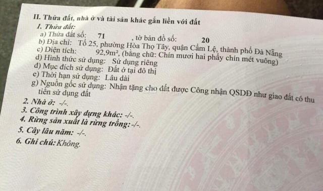 Bán lô đất 2 mặt kiệt ô tô Trường Sơn cách đường chính 50m gần cây xăng số 10 Trường Sơn