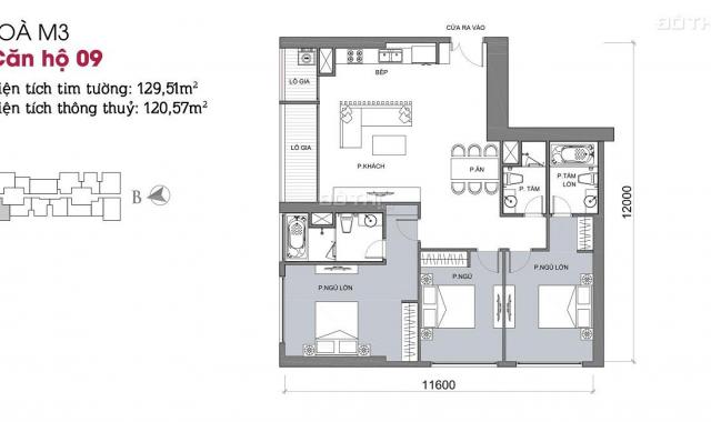 Bán cắt lỗ căn hộ M32209 đẹp nhất dự án Vinhomes Metropolis 129m2, 3PN, view hồ, giá 12.7 tỷ