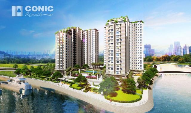 Căn hộ Conic Riverside quận 8 liền kề Phú Mỹ Hưng, view 3 mặt sông giá từ 1,3 tỷ/căn - 0903002996