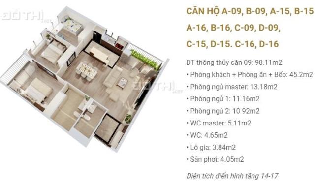Bán căn hộ chung cư cao cấp Imperia Sky Garden tòa A, 3PN, 2WC, view sông Hồng, giá tốt nhất