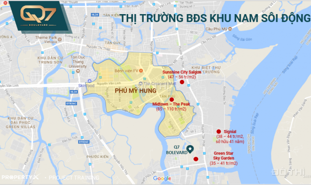 Bán căn hộ chung cư tại dự án Q7 Boulevard, Quận 7, Hồ Chí Minh diện tích 58m2, giá 40 triệu/m2